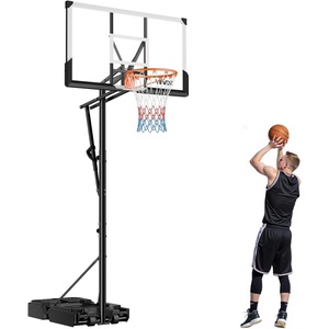 VEVOR Basketball Hoop, 28 32 44 48 54 Inchs PC Backboard, Height Adjustable, Basketball Portable Hoop & Goal, Regulation Basketball Hoop Outdoor, Teens, Adults, Basketball Court, Schools, Parks(Upgraded Adjustable 5.25-10ft  44 inch Backboard)