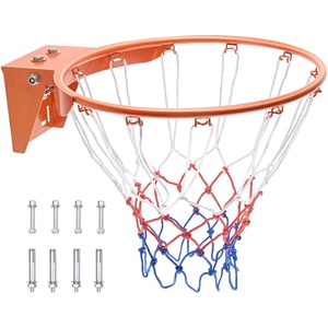 VEVOR Basketball Hoop, 44 54 Inchs PC Backboard Wall Mounted, Basketball Portable Hoop & Goal, Indoor & Outdoor with Hand-Crank Adjustment, Classic Basketball Court, Teens, Adults, Schools, Parks(Orange Upgraded Rim 18in)