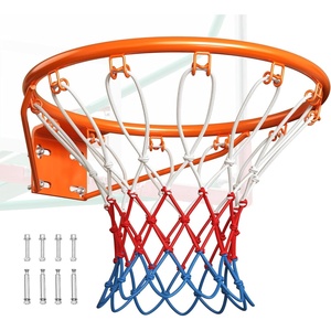VEVOR Basketball Hoop, 44 54 Inchs PC Backboard Wall Mounted, Basketball Portable Hoop & Goal, Indoor & Outdoor with Hand-Crank Adjustment, Classic Basketball Court, Teens, Adults, Schools, Parks(Orange Rim 18in)