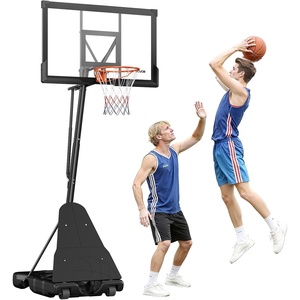 VEVOR Basketball Hoop, Basketball Hoop 44 48 50 54 Inchs PC Backboard, 4.4-10FT Height Adjustable, Basketball Portable Hoop& Goal, Indoor/Outdoor Classic Basketball Court, Teen Adult School Park(Black Quickly Adjust 50in)
