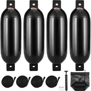 VEVOR Boat Fenders, 5.5″ x 20″ Boat Bumpers for Docking, Inflatable Ribbed Fender with Center Holes, Marine Boat Dock Fender Bumper with Air Pump(6.5″ x 23″)