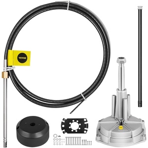 VEVOR Boat Steering System, Outboard Steering Kit,Boat Steering Control Cable(13′ Boat Steering Cables)