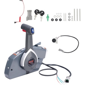 VEVOR Boat Throttle Control, 704-48205-P1 Top-Mounted Outboard Remote Control Box for Yamaha 4-Stroke, Marine Throttle Control Box with Power Trim Switch and 4.6 ft Harness with 5 Pin Connector(5006180-Side-Evinrude Johnson)