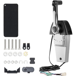 VEVOR Boat Throttle Control, 704-48205-P1 Top-Mounted Outboard Remote Control Box for Yamaha 4-Stroke, Marine Throttle Control Box with Power Trim Switch and 4.6 ft Harness with 5 Pin Connector(Top-Yamaha)