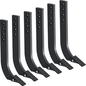 VEVOR Box Blade Shank, 18” Scarifier Shank, 4 Holes Box Scraper Shank, Ripper Shank with Removable Tapered Teeth and Pins, Adjustable Shanks Assembly for Replacement, Digging, Plowing, 6PCS(18″ 6PCS)