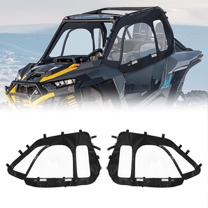 VEVOR Cab Enclosure Upper Doors, Compatible with Polaris RZR XP 1000/XP Turbo 2014-2023, Soft Upper Doors, Windproof Upgraded Zipper UTV Soft Side Window Kit, Work with Side Mirrors and Windshields(Polaris RZR XP 1000 / XP Turbo 2014-2023)