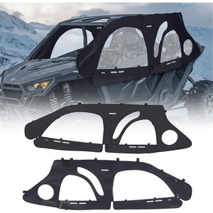 VEVOR Cab Enclosure Upper Doors, Compatible with Polaris RZR XP4 1000/Turbo 2014-2023, Soft Upper Doors, Windproof Upgraded Zipper UTV Soft Side Window Kit, Work with Side Mirrors and Windshields(Polaris RZR PRO 2020-2024/RZR Turbo 2022-2024)