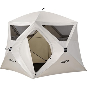 VEVOR Camping Tent, 4 Person Pop Up Instant Cabin Tent with Wider Door Large Mesh Windows, 83.5″ High, 60 Seconds Easy Setup, Portable Cabin Hub with Carry Bag for Family Outdoor Camping Hiking
