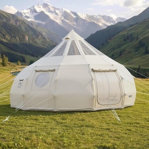 VEVOR Canvas Bell Tent, 4 Seasons Yurt Tent for Camping with Stove Jack, Waterproof Breathable with Zipped Detachable Floor, Family Camping Glamping Outdoor Hunting Party(Beige)