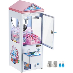 VEVOR Claw Machine, 0-3” Jaw Diameter 0-5” Jaw Lifting, Crane Prize Grabber Commercial Arcade Game Toys, Cool Fun Grab-and-Win Machine w/Light and Sound, Dispenser Vending Toy for Kids,Boys &Girls(White)