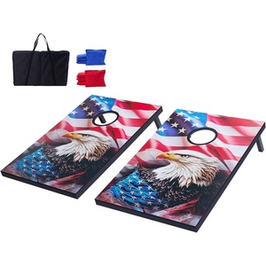 VEVOR Cornhole Set 4×2 ft Corn Hole Game Boards Wood Portable Toss Board(Colorful)