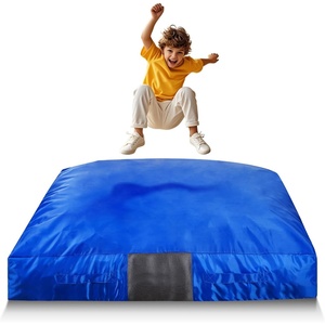 VEVOR Crash Pad for Kids Sensory with Foam Blocks and Washable Cover, Large Soft Foam Landing Zone Giant Pillow Mat, Sensory Room Equipment for Children Jumping, Relaxing & Play (5×4.5ft/5x5ft)(Bright Blue)