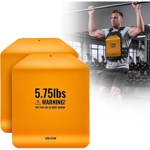 VEVOR Curved Weight Vest Plates, 5.75/8.75/14.5 LB Pairs, Premium Steel Tactical Weighted Plates for Vest, Ergonomic Design, for Strength Endurance Training, Running, Jogging, Fitness, Heavy Workouts(5.75LB*2 Curved Plates)