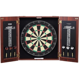 VEVOR Dart Board Cabinet Set, Multiple Styles Ready-to-Play Bundle Official Size, Steel Tip Dart Hideaway Cabinet, Features Easy Assembly, Complete with All Accessories, Perfect for Cricket Games(40″ x 21.3″ x 3.5″)