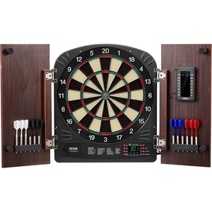 VEVOR Dart Board Cabinet Set, Multiple Styles Ready-to-Play Bundle Official Size, Steel Tip Dart Hideaway Cabinet, Features Easy Assembly, Complete with All Accessories, Perfect for Cricket Games(35.3″ x 20″ x 2.7″)