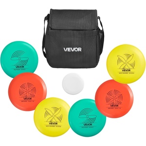 VEVOR Disc Golf Set, 5 PCS Beginners Flying Discs, Disc Golf Starter Set for Full-Body Strength Training, with Putter, Mid-Range, Driver, Mini Marker, for Outdoor Backyard, Lawn, Beach(6+1 Pcs)