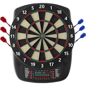 VEVOR Electronic Dart Board, 13.5″ Target Dartboard with 43 Games & 200+ Variations for Up to 8 Players, 6 Dart Shafts with Flights & 50 Soft Tips, Color LCD Scoring Screen for Home Party Game Rooms
