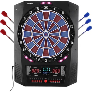 VEVOR Electronic Dart Board, 13.5″ Target Dartboard with 45 Games & 474 Variations for Up to 8 Players, 6 Dart Shafts with Flights & 50 Soft Tips, Color LED Cricket Scoring Screen for Home Party Bar
