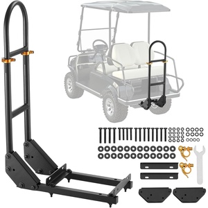 VEVOR Golf Cart Rear Seat Grab Bar, Compatible with Yamaha Club Car EZGO, Most Golf Carts with Metal Footplates, No Modification Needed, 27.5 to 33.5 Inch Height Adjustable