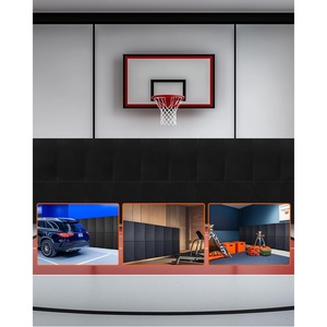 VEVOR Gym Wall Padding, Tear-Resistant Wall Mat, Removable 2″ Thick Foam High Density Basketball Court Wall-Mounted Padding, Durable Waterproof Protective Pad for Gym Garage Basement(Black)