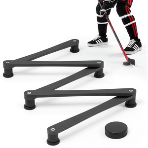 VEVOR Hockey Training Equipment, 5-Section Adjustable Hockey Stick Handling Trainer, Portable On/Off Ice Trainer, Lightweight Solid Sports Tool for Puck Control, Reaction Time, Hand-Eye Coordination