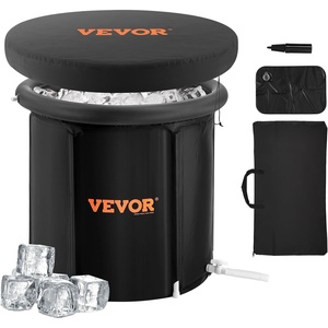 VEVOR Ice Bath Tub XL, Cold Water Therapy Plunge Tub for Athletes, Portable Outdoor Ice Barrel Plunge Pool for Recovery (Black, 105 Gal)(L-90 Gal)