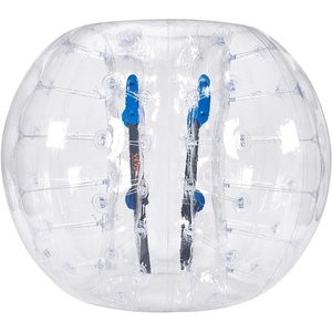 VEVOR Inflatable Bumper Ball, 4FT/5FT Body Sumo Zorb Balls for Teen, 0.8mm Thick PVC Human Hamster Bubble Balls for Outdoor Team Gaming Play, Bumper Bopper Toys for Garden, Yard, Park(5FT Transparent)