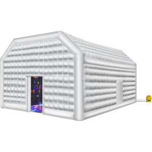 VEVOR Inflatable Nightclub, 26.2 x 19.7 x 13.1 Ft, Blow up Party Tent with 1100W Blower, Large Inflatable Night Club Tent for Adults, Easy Setup Inflatable House Air Cube for Wedding Birthday White(White)