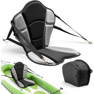VEVOR Kayak Seat, 1 Pack 1″ Thick, Universal Paddle Board Seat with Back Support, Sit-on-Top Soft Padded Cushion with Storage Bag & Adjustable Straps for SUP, Fishing Boat, Inflatable Kayak, Rowboat