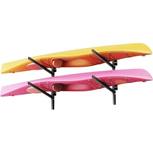 VEVOR Kayak Storage Rack for 6 Kayaks, Holds 400 lbs, Heavy Duty Freestanding Stand for Indoor Outdoor Garage Shed Dock, Storage Rack Stand Holder for Canoe, Small Boat, SUP, Surfboard & Paddleboard(Wall Mount-2 Kayaks-Black)