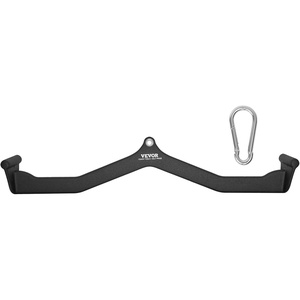 VEVOR LAT Pulldown Attachments, Cable Machine Rowing T-bar V-bar Tricep Pull Down Bar, Back Strength Training Rubber Coated Handle Grip, Bicep Curl Tricep LAT Pulldown Bar for Home Gym Fitness(33×4.5×6.7″)