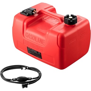 VEVOR Marine Tank, 14.53 Gallon/55L, Boat Tank with 9.8 ft Long Hose, Two-Way Vent Cap, High-Density Polyethylene, Leak-Proof, Visible Gauge, Easy to Carry, for Outboard Engine Fishing Boat Yacht(3.17 gallon)