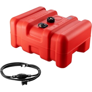 VEVOR Marine Tank, 14.53 Gallon/55L, Boat Tank with 9.8 ft Long Hose, Two-Way Vent Cap, High-Density Polyethylene, Leak-Proof, Visible Gauge, Easy to Carry, for Outboard Engine Fishing Boat Yacht(55L)