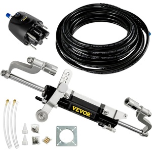 VEVOR Outboard Hydraulic Steering Kit, Hydraulic Steering Cylinder, Hydraulic Outboard Steering Kit(300HP)
