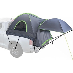 VEVOR Pickup Truck Tent, Fits 5.0-8.2 ft Truck Tents for Camping, Waterproof PU2000 mm 2-3 Person Sleeping Truck Bed Tent, Sturdy Truck Bed Camper Shell with Expandable Awning, Rainfly, Storage Bag(8.0-8.2 ft)