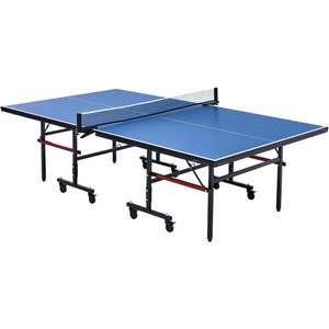 VEVOR Ping Pong Table, Professional Table Tennis Game, Indoor MDF Portable Table Tennis Table, Foldable Ping Pong Table with Quick Clamp Net and Lockable Wheel, 10 Minute Easy Assembly, 18mm Tabletops