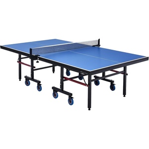 VEVOR Ping Pong Table, Professional Table Tennis Game, Indoor MDF Portable Table Tennis Table, Foldable Ping Pong Table with Quick Clamp Net and Lockable Wheel, 10 Minute Easy Assembly, 25mm Tabletops