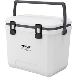 VEVOR Portable Cooler, 38 QT Hard Cooler with Ice Retention, Heavy-Duty Handles and Cup Holder, Lightweight Rigid Material Insulated Portable Cooler, Suitable for Family Picnics and Long Trips