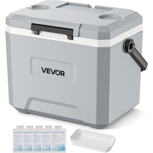 VEVOR Portable Cooler, Lightweight Rigid Material Insulated Portable Cooler, Suitable for Family Picnics and Long Trips(17 QT)