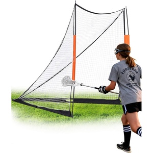 VEVOR Portable Lacrosse Goal – Complete Training Accessory Set with Extended Coverage for Youth and Adults(6′ x 6′ Fiberglass Goal)