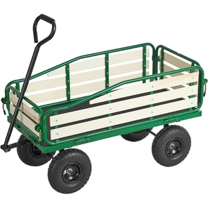 VEVOR Pull Along Kids Wagon, Rolling Toy Cargo Wagons for Kids, Outdoor Children Stroller Wagon for Beach Gardening Camping Essentials with Removable Sides(Black+green)