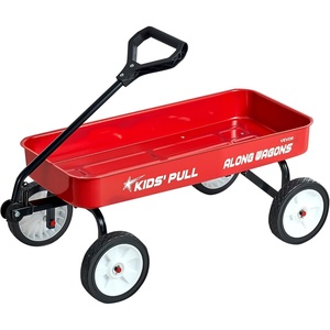 VEVOR Pull Along Kids Wagon, Rolling Toy Cargo Wagons for Kids, Outdoor Children Stroller Wagon for Beach Gardening Camping Essentials with Removable Sides(Red)