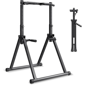 VEVOR Pull Up Bar, 330LBS Capacity Portable Pullup Bar Station, Pullup Bars Free Standing with Triangular Structure & Heavy-Duty Steel Tube, 9 Level Height Adjustment Gravity Fitness for Arms, Back