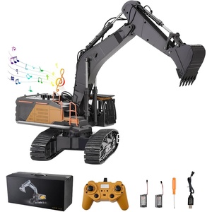 VEVOR Remote Control Excavator Toy, 1:14 Scale Remote Control Digger with Metal Shovel, 22 Channel RC Excavator with Lights & Sounds, Full Functional Construction Vehicles for Kids, Birthday Present(22CH-Excavator)