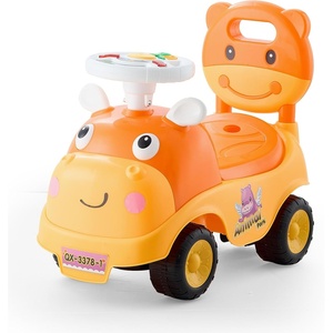 VEVOR Ride On Toddler Push Car, Push Car for Toddler 19 to 36 Months, Kids Ride On Toy with Horn & Music, 48.5 lbs Load Capacity, Under-seat Storage, Foot-to-Floor Walker for Toddlers Boys Girls(Colorful)