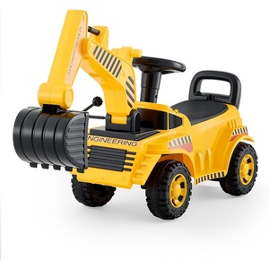 VEVOR Ride On Toddler Push Car, Push Car for Toddler 19 to 36 Months, Kids Ride On Toy with Horn & Music, 48.5 lbs Load Capacity, Under-seat Storage, Foot-to-Floor Walker for Toddlers Boys Girls(Excavator)