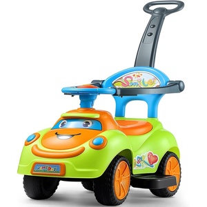 VEVOR Ride On Toddler Push Car, Push Car for Toddler 19 to 36 Months, Kids Ride On Toy with Music & Under-seat Storage, 55 lbs Load Capacity, Foot-to-Floor Walker for Toddlers Boys Girls, Red(Green)