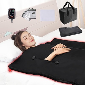 VEVOR Sauna Blanket for Detoxification, Portable Far Infrared Sauna for Home, PU Sauna Bag w/Therapy Stones & Carbon Fiber Heating, 1-6 Level Adjustable Temp 95-185℉, 1-60 Minutes Timer, 75 x 35in(Carbon Fiber Arm Holes)