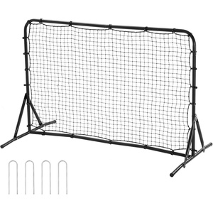 VEVOR Soccer Rebound Trainer, Iron Soccer Training Equipment, Sports Football Rebounder Wall, Double-Sided Rebounding Net, Easy Assembly, Perfect for Backyard Practicing, Solo Training, Passing(6x4FT)
