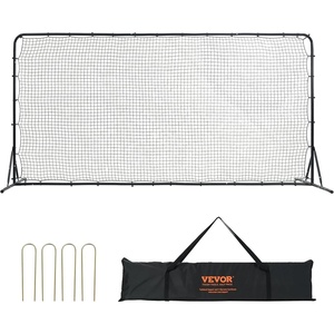 VEVOR Soccer Rebound Trainer, Iron Soccer Training Equipment, Sports Football Rebounder Wall, Double-Sided Rebounding Net, Easy Assembly, Perfect for Backyard Practicing, Solo Training, Passing(12x6FT)